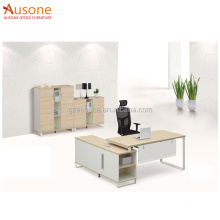Modern Office Furniture Executive White Wooden MFC Office Desk Set